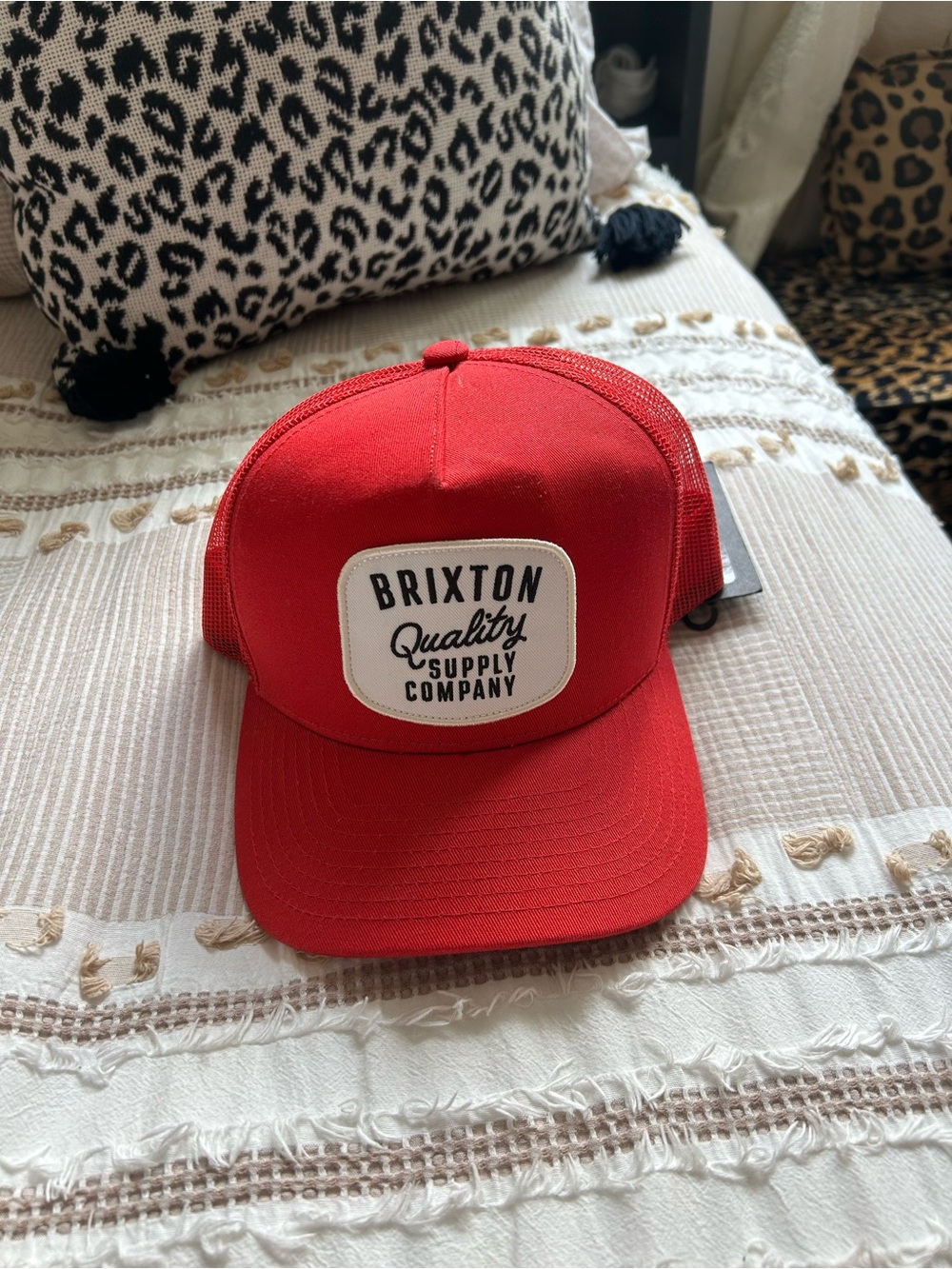 Brixton Red Patch Trucker Hat